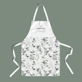 Sauberer, moderner und eleganter botanischer grüne schürze