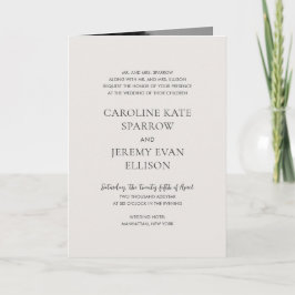 Sauberer neutraler QR-Code Elegante Hochzeit Einladung