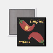 Sauberer oder dirty Chile & Sun Spanische Geschirr Magnet (Vorderseite/Rückseite)