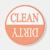 Sauberer, orangefarbener, runder Geschirrspüler Ma Magnet (Vorne)