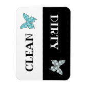 Sauberer, schmutziger Geschirrspüler Magnet (Vertikal)