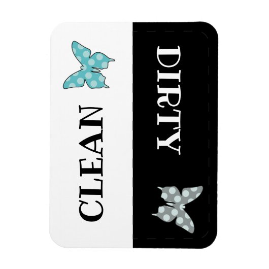 Sauberer, schmutziger Geschirrspüler Magnet (Vertikal)