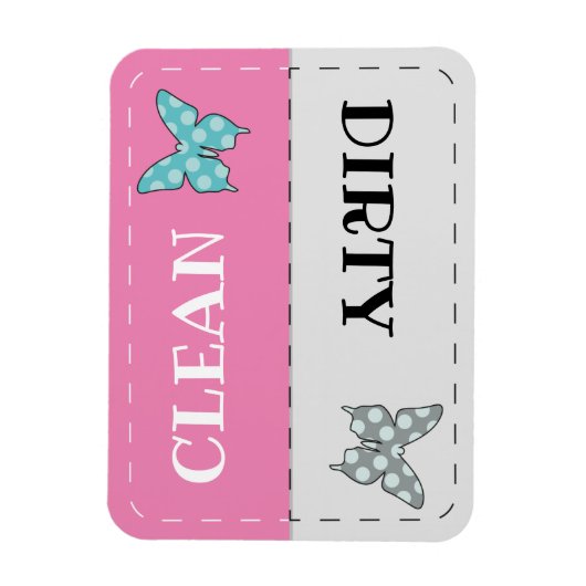 Sauberer, schmutziger Geschirrspüler Magnet (Vertikal)