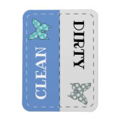 Sauberer, schmutziger Geschirrspüler Magnet (Vertikal)