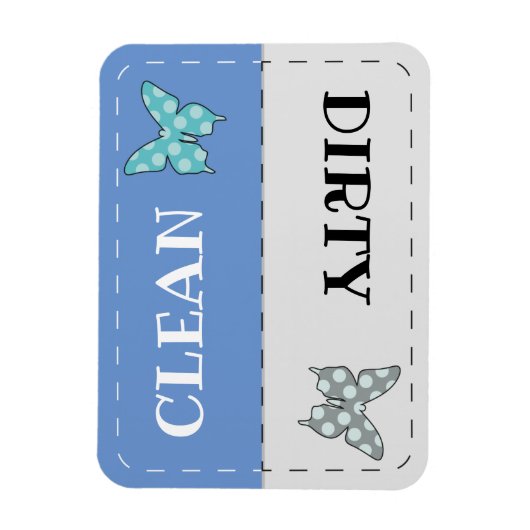 Sauberer, schmutziger Geschirrspüler Magnet (Vertikal)