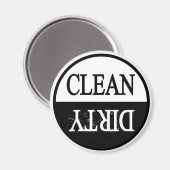 Sauberer schmutziger runder Geschirrspüler-Magnet Magnet (Vorderseite/Rückseite)