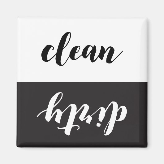 sauberer schmutziger, umkehrbarer Spülmaschinenmag Magnet (Vorne)