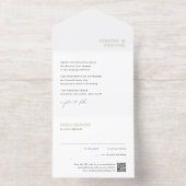 Sauberer schwarzer und weißer QR-Code Moderne Hoch All-in-One-Einladung (Innenseite)