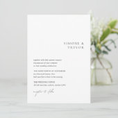 Sauberer schwarzer und weißer QR-Code Moderne Hoch Einladung (Stehend Vorderseite)