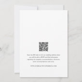 Sauberer schwarzer und weißer QR-Code Moderne Hoch Einladung (Rückseite)
