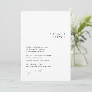 Sauberer schwarzer und weißer QR-Code Moderne Hoch Einladung