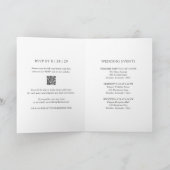 Sauberer schwarzer und weißer QR-Code Moderne Hoch Einladung (Innenseite)