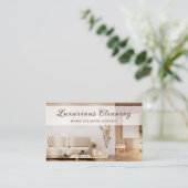 Sauberer Service des Reinigungshauses Moderner Visitenkarte (Stehend Vorderseite)