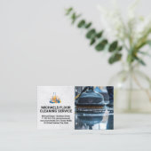 Sauberer Service | Janitor Mopping Floor Visitenkarte (Stehend Vorderseite)