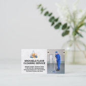 Sauberer Service | Janitor Reinigungsfläche Visitenkarte (Stehend Vorderseite)