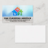 Sauberer Service | Zuhause-Logo für Reinigungsarti Visitenkarte (Vorne/Hinten)