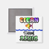 Sauberer Spülmaschinenmagnet Magnet (Vorderseite/Rückseite)