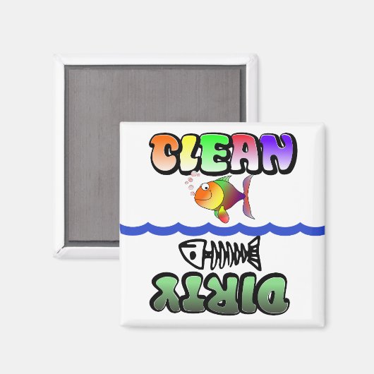 Sauberer Spülmaschinenmagnet Magnet (Vorderseite/Rückseite)