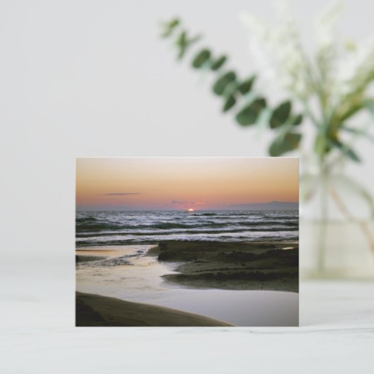 Sauberer Strand Postkarte (Stehend Vorderseite)