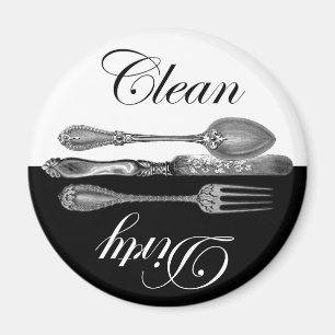 Sauberer u. schmutziger Spülmaschinen-Magnet Magnet