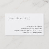 sauberer und klarer Beruf (Veranstaltungsplaner) s Visitenkarte (Rückseite)