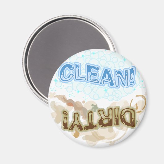 Sauberer und schmutziger Magnet (Vorderseite/Rückseite)