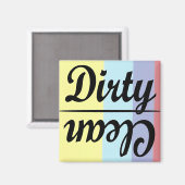 Sauberer und schmutziger Magnet (Vorderseite/Rückseite)