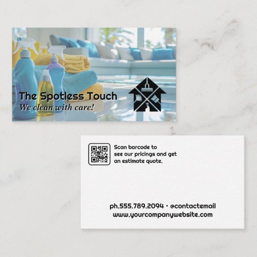 Sauberer Wohnraum | Behaltend Ikonen im Haus Visitenkarte (Vorne/Hinten)