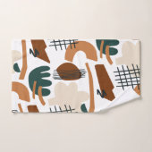 Sauberes abstraktes Boho-Muster | Modernes Minimal Badhandtuch Set (Handtuch)