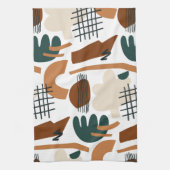 Sauberes abstraktes Boho-Muster | Modernes Minimal Geschirrtuch (Vertikal)