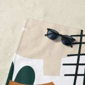 Sauberes abstraktes Boho-Muster | Modernes Minimal Strandtuch (Beispiel)