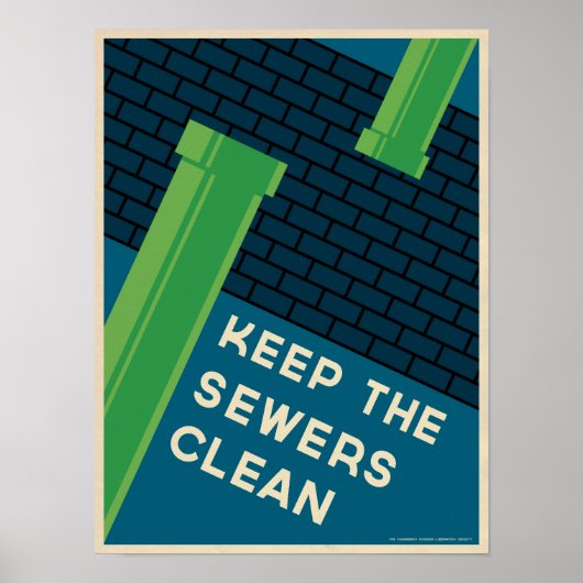 Sauberes Abwasser Poster (Vorne)