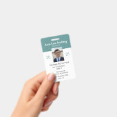 Sauberes Aquamarines Studentenausweis-Abzeichen Ausweis (Handheld)