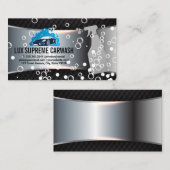 Sauberes Auto-Wash-Logo | Seifenblasen-Visitenkart Visitenkarte (Vorne/Hinten)