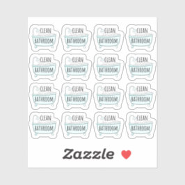 Sauberes Badezimmer Badewanne Reinigungstube Plann Aufkleber