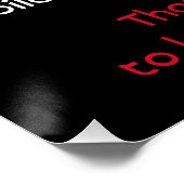 Sauberes Badezimmer Danke, dass Sie unterschreiben Poster (Ecke)