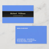 SAUBERES Blau ELEGANTER PROFESSIONELLER KLASSIKER Visitenkarte (Vorne/Hinten)