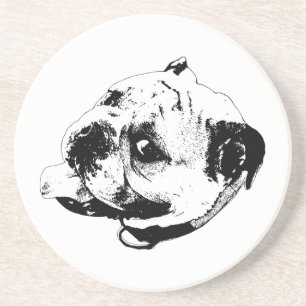 Sauberes Bulldogge-Detail Getränkeuntersetzer