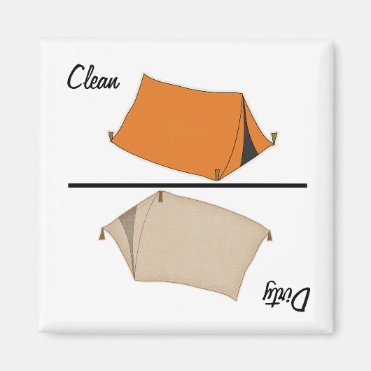 Sauberes Camping Magnet (Vorne)