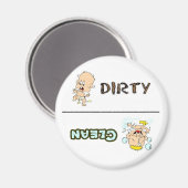Sauberes Dirty Baby Geschirrspülmaschine Magnet (Vorderseite/Rückseite)