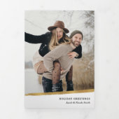 Sauberes elegantes Foto aus Goldschmisten Dreifach Gefaltete Karte (Cover)