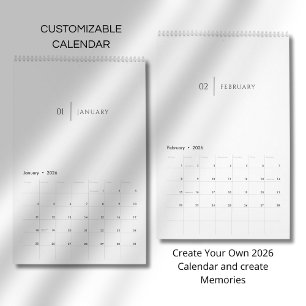 Sauberes Elegantes Layout Kalender