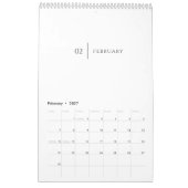 Sauberes Elegantes Layout Kalender (Feb 2027)