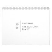 Sauberes Elegantes Layout Kalender (Titelbild)