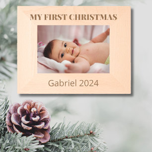 Sauberes Elegantes mein erstes Weihnachten Geätzte Rahmen