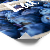 Sauberes Essen // Blueberries-Foto Poster (Ecke)