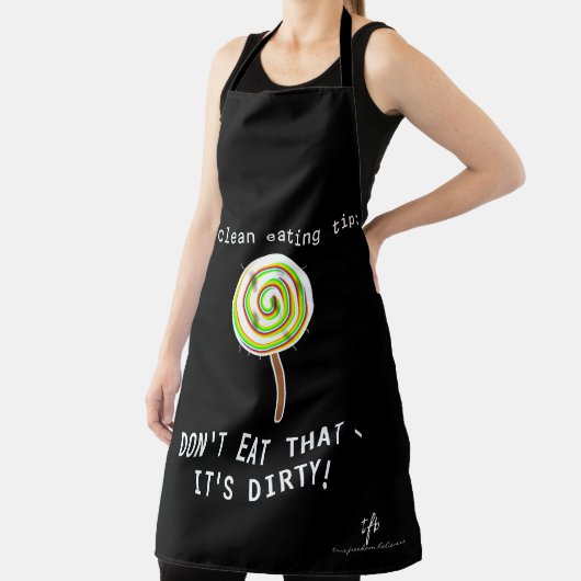 Sauberes Essen, Dirty Lollipop Black Schürze (InSitu)