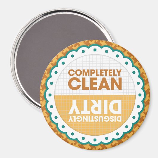 Sauberes Geschirrspüler Magnet (Vorderseite/Rückseite)