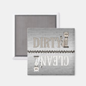 Sauberes Geschirrspüler Magnet (Vorderseite/Rückseite)