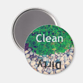 Sauberes Geschirrspüler Magnet (Vorderseite/Rückseite)